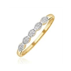 Diamond Wedding Ring 0.02CT Diamond 9K Yellow Gold