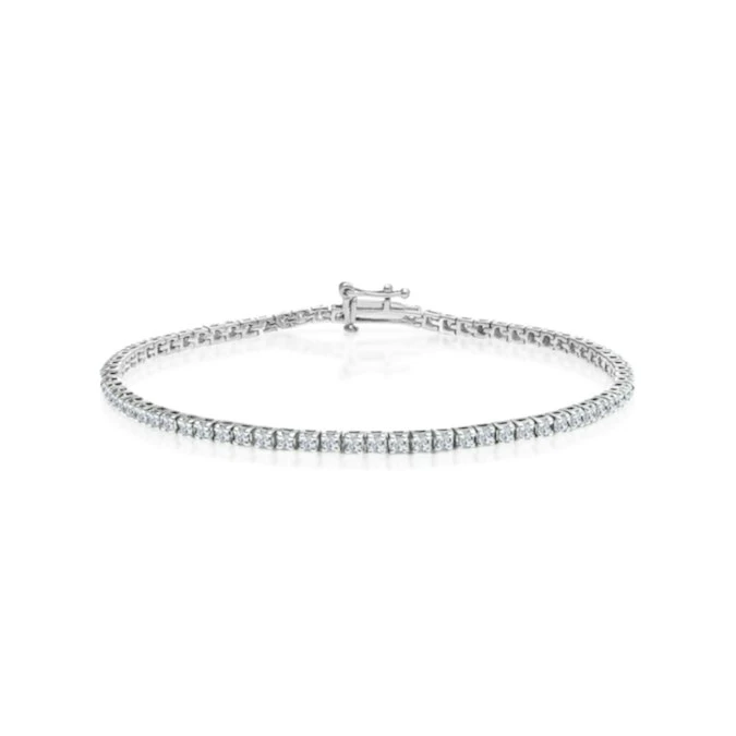 1.5ct Lab Diamond Tennis Bracelet Claw Set In 925 Silver 1 1.5ct Lab Diamond Tennis Bracelet Claw Set In 925 Silver