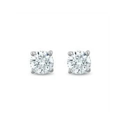 Lab Diamond Stud Earrings 0.15ct H/Si Quality In 925 Silver - 2.7mm
