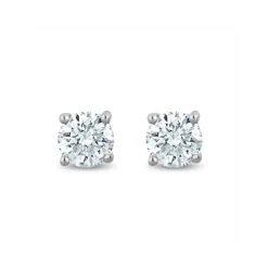 Lab Diamond Stud Earrings 0.30ct H/Si Quality In 9K White Gold - 3mm