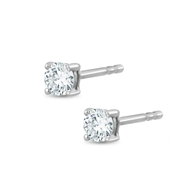 Lab Diamond Stud Earrings 0.20ct H/Si Quality In 9K White Gold - 3mm 2 Lab Diamond Stud Earrings 0.20ct H/Si Quality In 9K White Gold - 3mm - Image 2