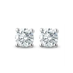 Lab Diamond Stud Earrings 1.00ct H/Si Quality In 9K White Gold - 5.2mm