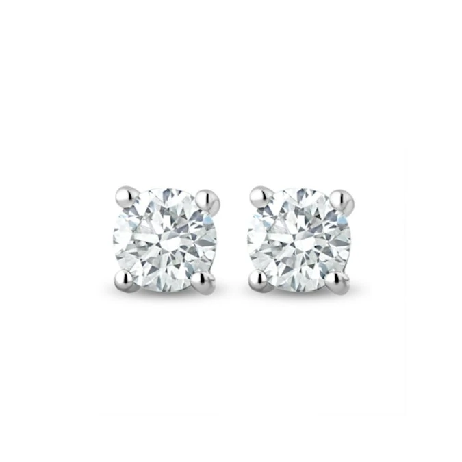 Lab Diamond Stud Earrings 0.50ct H/Si Quality In 9K White Gold - 4.2mm 1 Lab Diamond Stud Earrings 0.50ct H/Si Quality In 9K White Gold - 4.2mm
