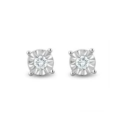 Lab Diamond Stud Earrings 5mm 0.10ct H/Si In 925 Silver