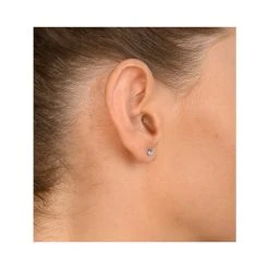 Blue Topaz 4mm 9K Yellow Gold Stud Earrings 9 Blue Topaz 4mm 9K Yellow Gold Stud Earrings -The Diamond Store B3506 v3