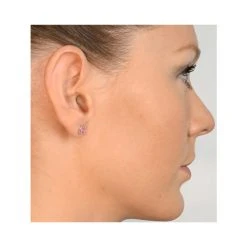 Pink Sapphire 0.45ct 9K White Gold Earrings -The Diamond Store B3613 v3