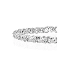 Diamond Kisses Bracelet With 0.05ct Set In 925 Silver -The Diamond Store B7441b