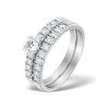 Matching Diamond Engagement And Wedding Ring 0.66ct Platinum