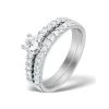 Matching Diamond Engagement And Wedding Ring 0.71ct 18K Gold