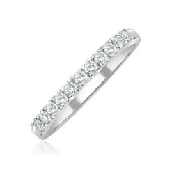 Half Eternity Ring 0.30CT Lab Diamond 9K White Gold