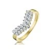 Lab Diamond Wishbone Ring 0.45ct In 9K Yellow Gold