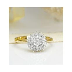 9K Gold Diamond Cluster Ring 0.50ct - E5607 -The Diamond Store C3485 19a