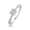 Masami Lab Diamond Engagement Ring 0.20ct Pave Set In 925 Sterling Silver