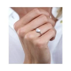 Stellato Diamond Pave Heart Ring In 9K White Gold -The Diamond Store C3826h