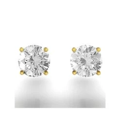 Diamond Stud Earrings 5.1mm 18K Gold - 1CT - Premium 9 Diamond Stud Earrings 5.1mm 18K Gold - 1CT - Premium -The Diamond Store CHLOE100Y3