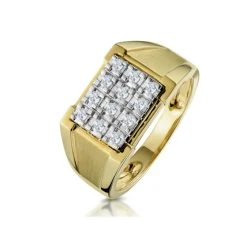 Diamond 0.23ct 9K Yellow Gold Mens Ring