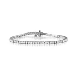 Diamond Tennis Bracelet Chloe 3.00ct H/Si Claw Set In 18K White Gold