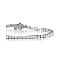Chloe Lab Diamond Tennis Bracelet 3.00ct H/Si Set In 9K White Gold -The Diamond Store DBR01 3Wa 3