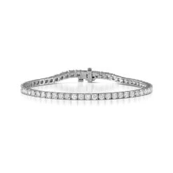 Chloe Lab Diamond Tennis Bracelet 7.00ct G/VS Set In 18K White Gold