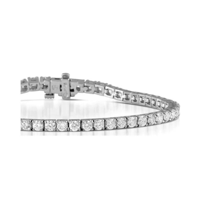 Chloe Lab Diamond Tennis Bracelet 5.00ct G/VS Set In 18K White Gold 2 Chloe Lab Diamond Tennis Bracelet 5.00ct G/VS Set In 18K White Gold - Image 2