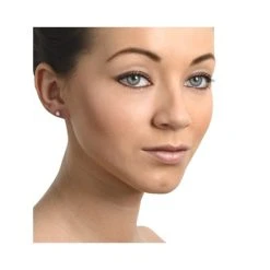 Diamond Earrings 0.30CT Studs H/SI Quality In 18K White Gold - 3.4mm -The Diamond Store DE01 30Wh 1