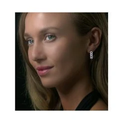 1.50ct Sapphire Diamond Halo Asteria Earrings In 18K Gold -The Diamond Store DE20 Sh