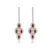 1.40ct Ruby Asteria Collection Diamond Drop Earrings In 18K Gold