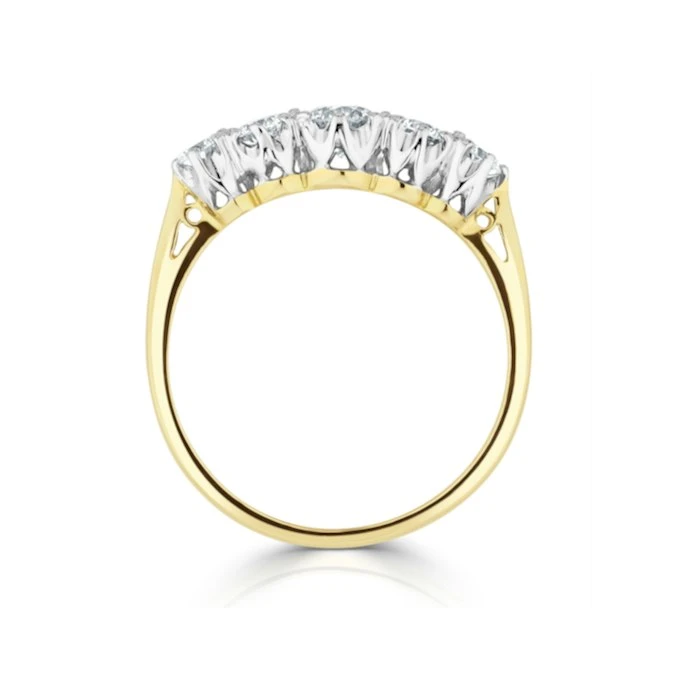 Grace 18K Gold 5 Stone Diamond Eternity Ring 0.75CT H/SI 3 Grace 18K Gold 5 Stone Diamond Eternity Ring 0.75CT H/SI - Image 3