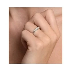 Lucy 18K White Gold 5 Stone Princess Diamond Eternity Ring 0.50CT H/SI -The Diamond Store DR07 50Wh