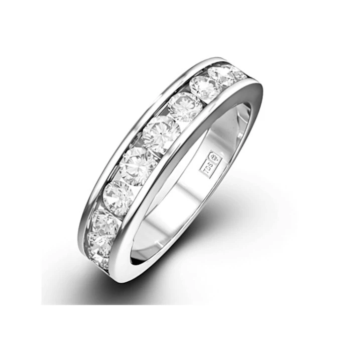 Rae Platinum Lab Diamond Half Band Eternity Ring 1.00CT G/VS 1 Rae Platinum Lab Diamond Half Band Eternity Ring 1.00CT G/VS