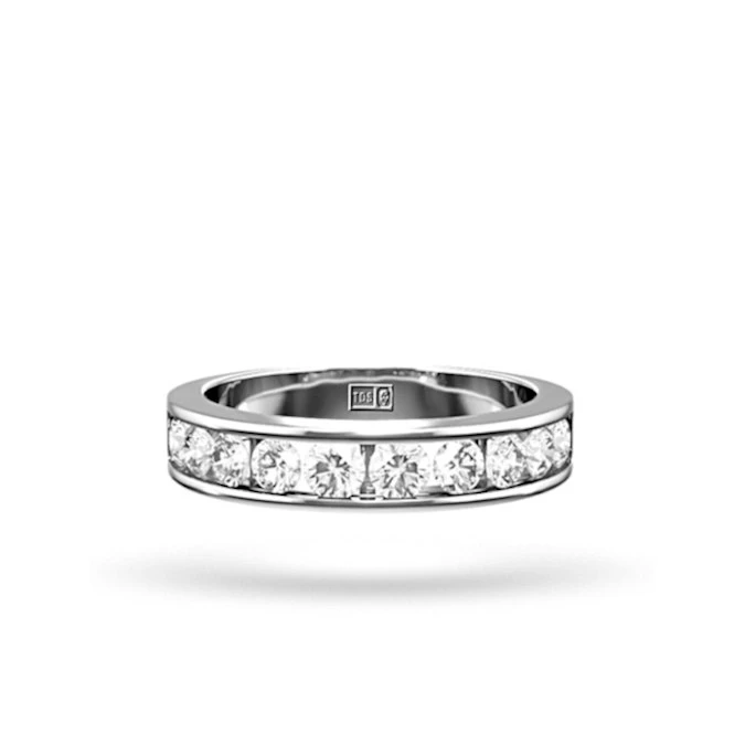 Rae 18K White Gold Lab Diamond Half Band Eternity Ring 1.50CT G/VS 2 Rae 18K White Gold Lab Diamond Half Band Eternity Ring 1.50CT G/VS - Image 2