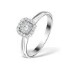 0.25ct Diamond Engagement Ring 18K White Gold Galileo FT65