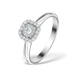 0.25ct Diamond Engagement Ring 18K White Gold Galileo FT65