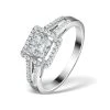 Halo Engagement Ring Galileo 0.50ct Of Lab Diamonds In 9K Gold