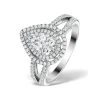 Halo Engagement Ring Galileo With 1ct Of Diamonds In 18KW Gold - FT77