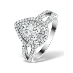 Halo Engagement Ring Galileo With 1ct Of Diamonds In 18KW Gold - FT77