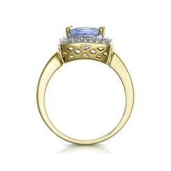 2ct Tanzanite And Diamond Statement Ring 18K Gold - Asteria Collection -The Diamond Store DR78 T 02