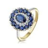 1.55ct Sapphire Asteria Collection Diamond Halo Ring In 18K Gold