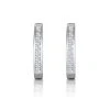 Hoop Earrings 0.25ct Lab Diamond 9K White Gold