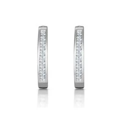 Hoop Earrings 0.25ct Lab Diamond 9K White Gold