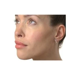 Hoop Earrings 0.11ct Diamond 9K Gold -The Diamond Store F1563h