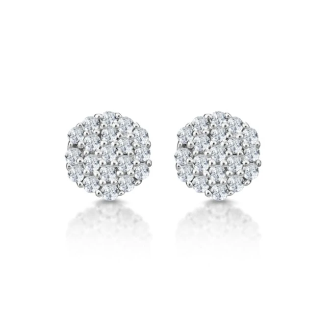 Cluster Earrings 0.25ct Diamond 9K Yellow Gold 1 Cluster Earrings 0.25ct Diamond 9K Yellow Gold