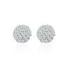 Cluster Earrings 0.25ct Diamond 9K White Gold