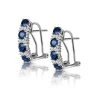 Sapphire 1.45CT And Diamond 9K White Gold Earrings
