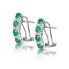 Emerald 1.10CT And Diamond 9K White Gold Earrings