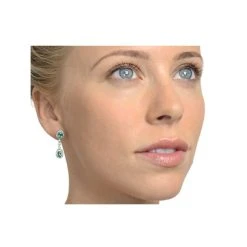 Emerald 4 X 6mm And Diamond 9K White Gold Earrings H4482 8 Emerald 4 X 6mm And Diamond 9K White Gold Earrings H4482 -The Diamond Store F2260h