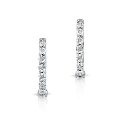 0.06ct Diamond And 9K White Gold Earrings - H4557