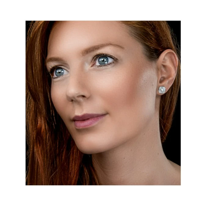 5.5mm Pearl And Diamond Stellato Earrings 0.14ct In 9K White Gold 2 5.5mm Pearl And Diamond Stellato Earrings 0.14ct In 9K White Gold - Image 2