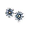 Sapphire Yellow Sapphire And Diamond Stellato Earrings 9K White Gold