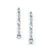 Stellato Collection Blue Topaz And Diamond Earrings In 9K White Gold